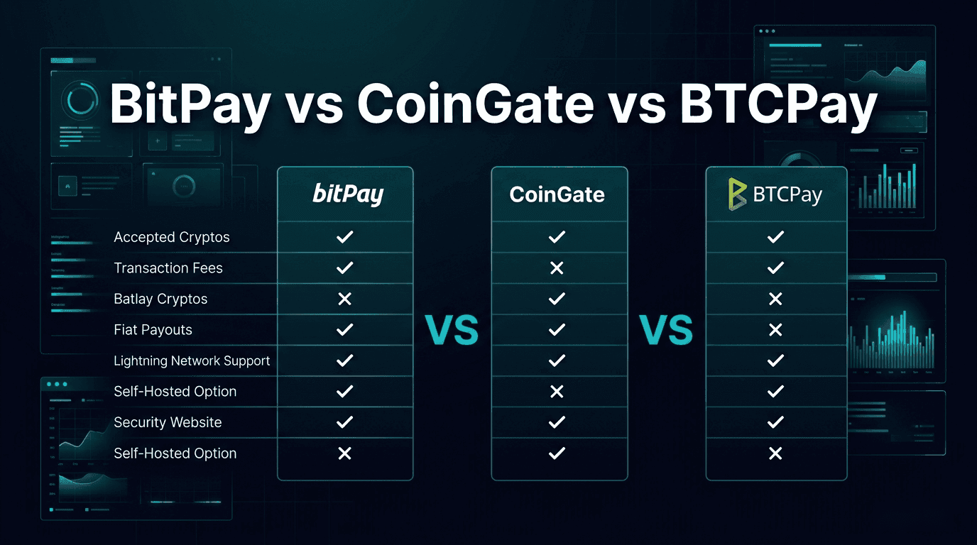 BitPay vs CoinGate vs BTCPay Server: Which Crypto Gateway Wins?