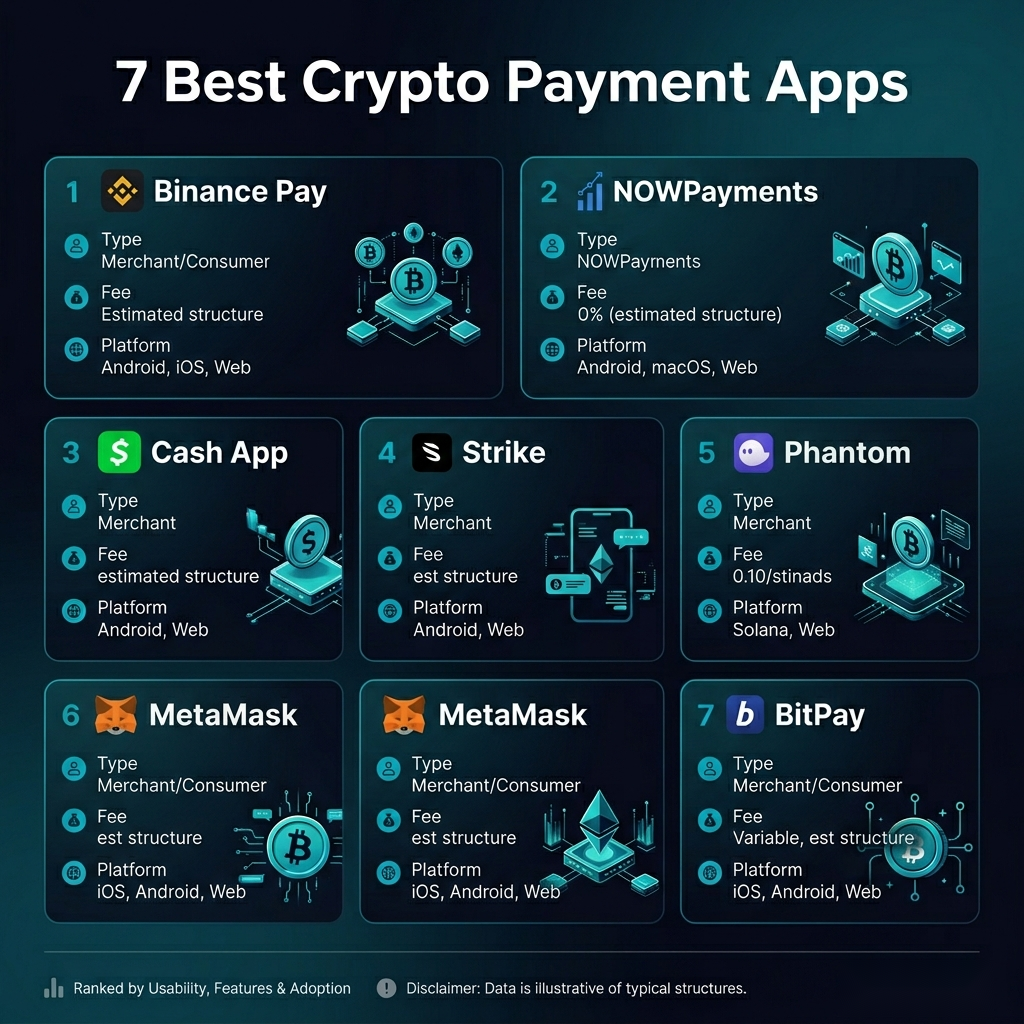 7 best crypto payment apps compared