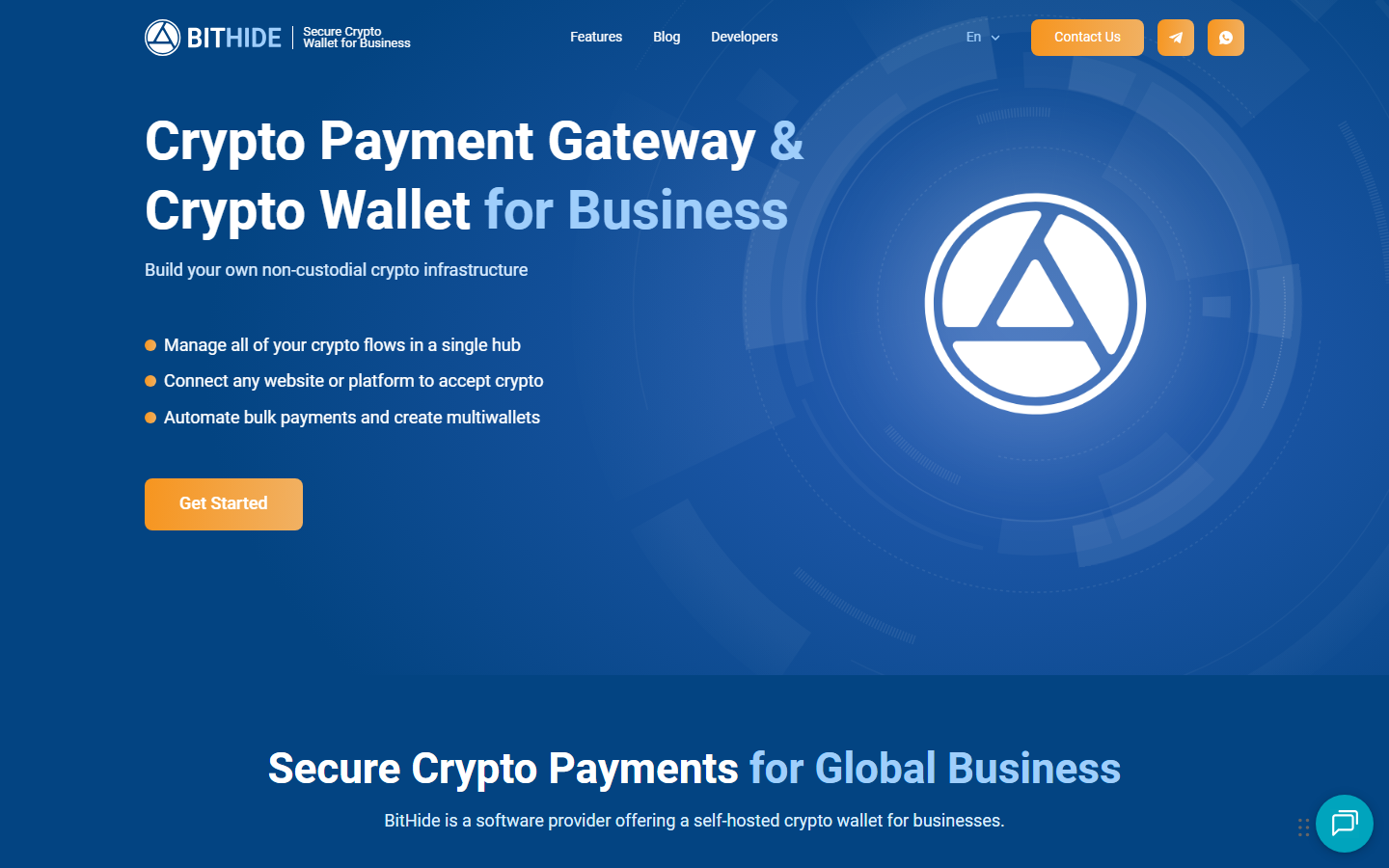 BitHide privacy-focused crypto payment gateway