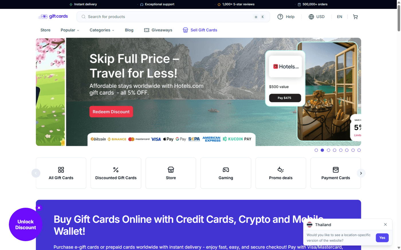 CoinGate gift card marketplace - spend crypto on Amazon, Netflix, Steam